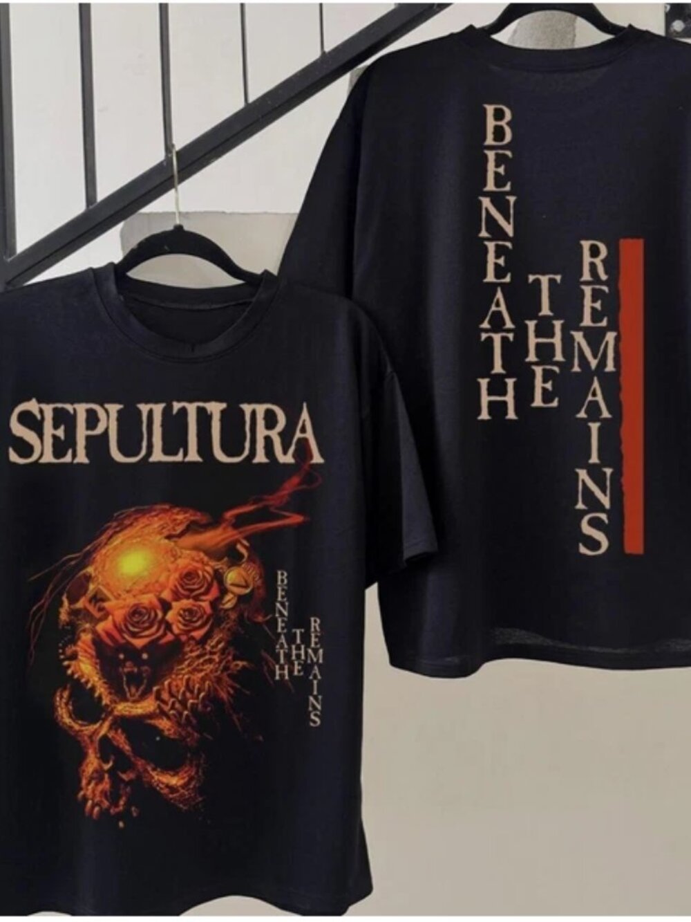 2 Sided - Sepultura Beneath the Remains Metal shirt 257